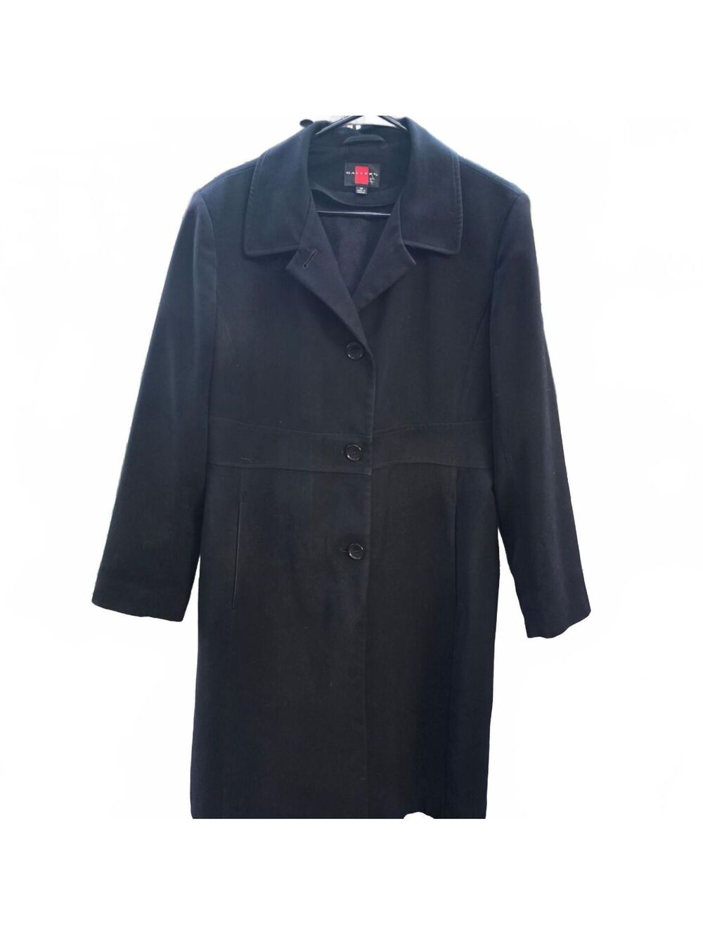 Wmn's Medium - Gallery Long Black Pea Coat